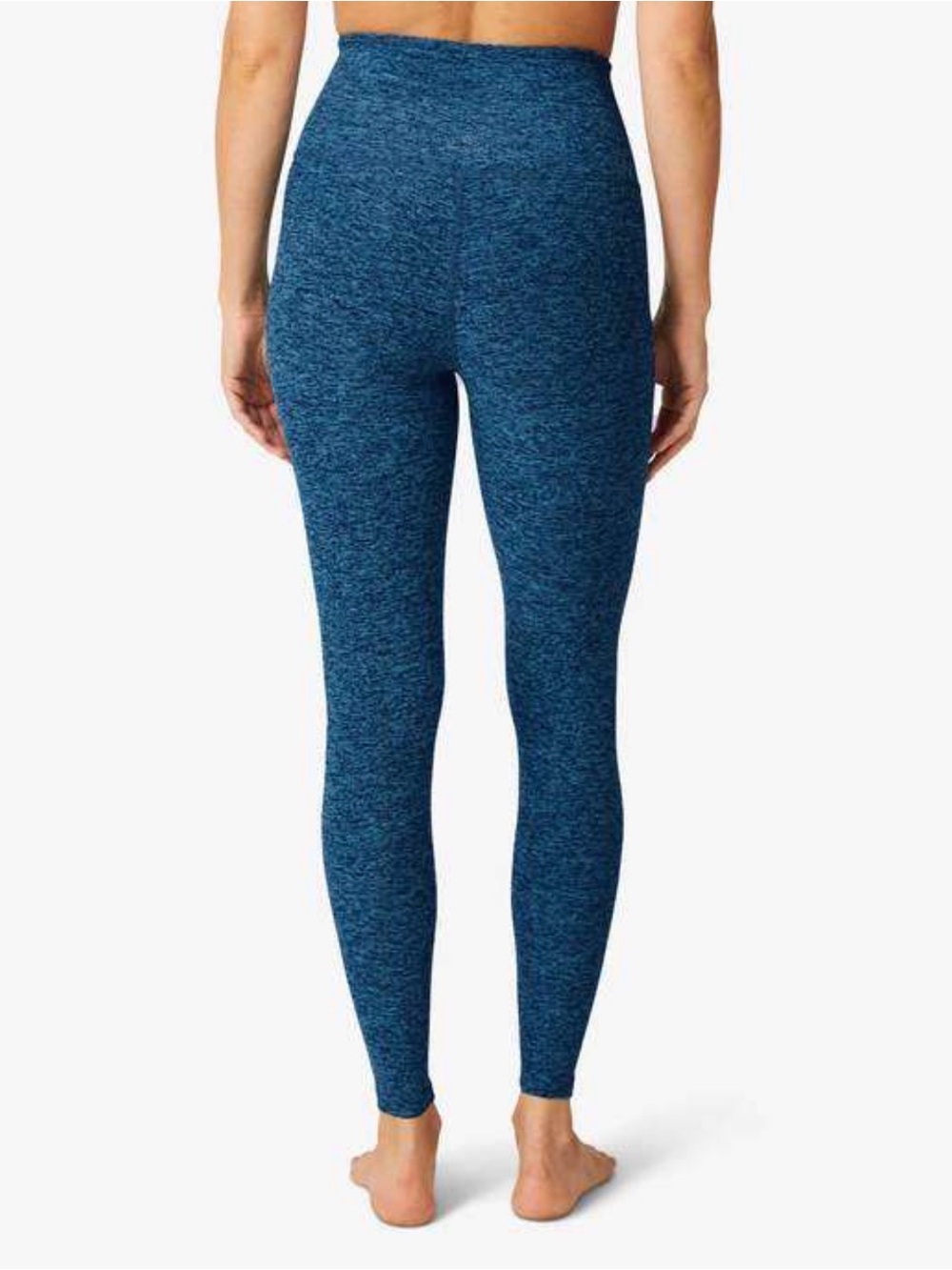 EUC Beyond Yoga Space Dye Navy and Teal High-Waist Leggings